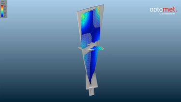 Vibration image of a turbine, created with a laser-scanning vibrometer