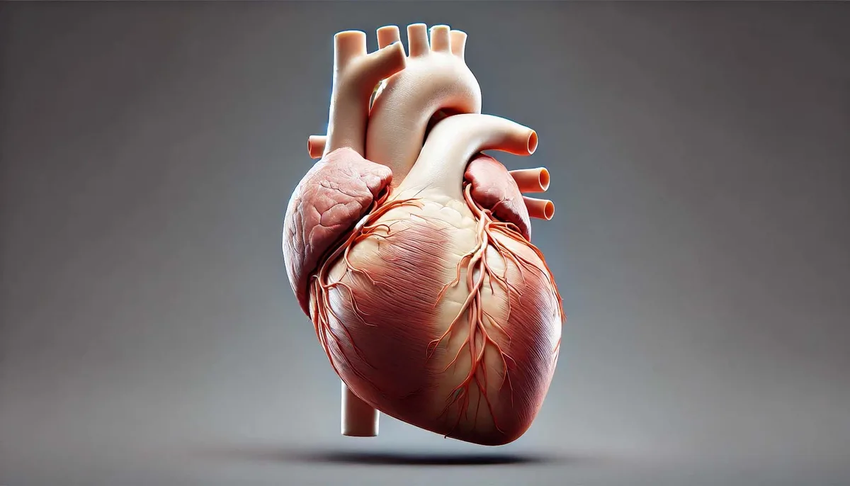 Ilustracja ludzkiego serca jako symbol biomedycznych badań drgań.