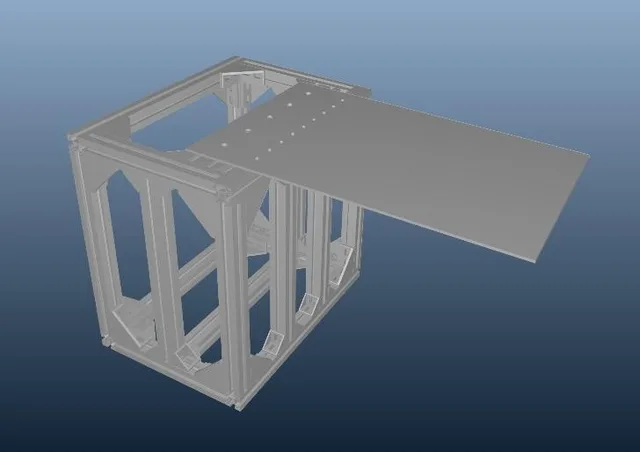 Importiertes FE-Modell einer eingespannten Platte in SMART Lab.