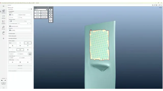 Workflow de scan 3D, étape 4 : points de mesure.