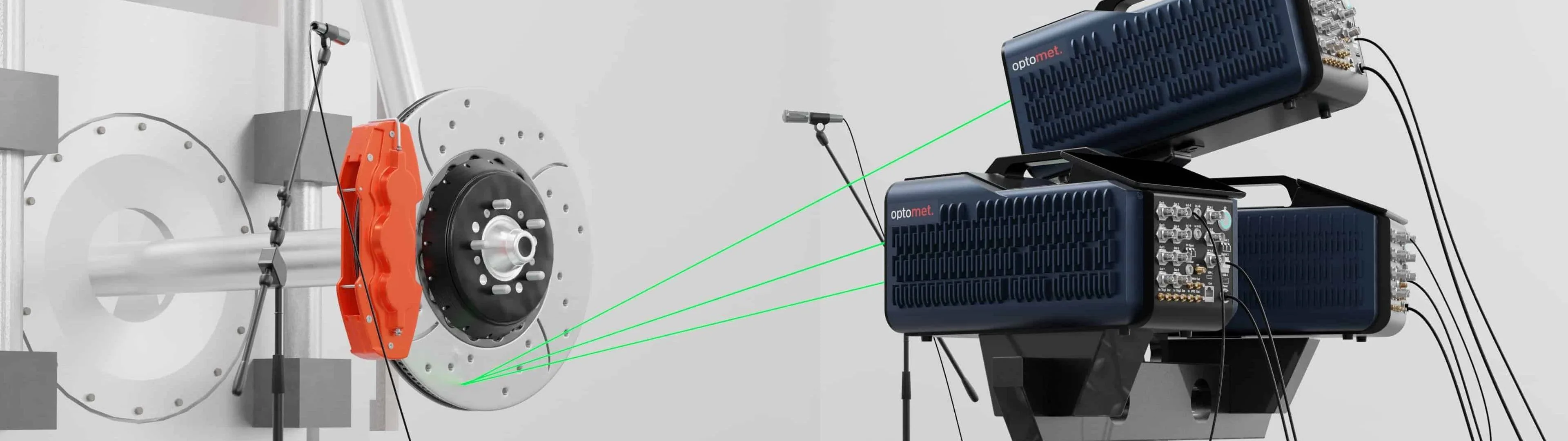 Mesure des vibrations d’un disque de frein au moyen d’un scan 3D.