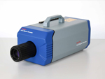 Helium-neon laser vibrometer for vibration measurement.
