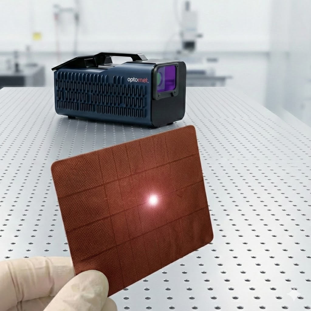 Detector card for infrared lasers.