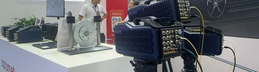 Automotive Testing Expo China 2025に出展したOptometの展示ブース。