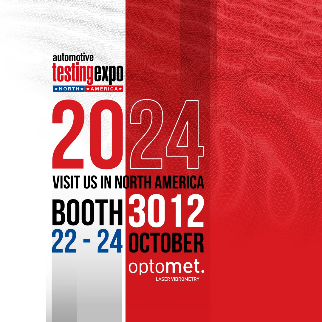 Реклама Optomet для выставки Automotive Testing Expo North America 2024.