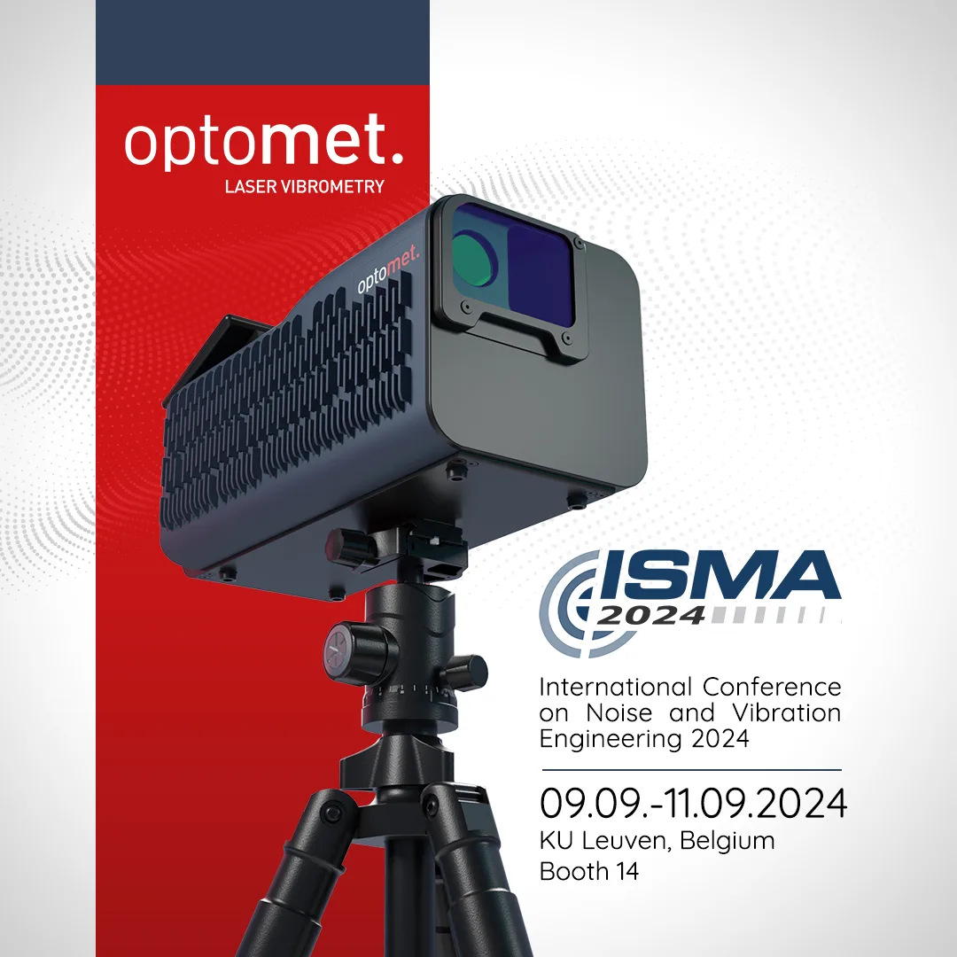 Реклама Optomet для выставки ISMA с 3D-сканирующим лазерным виброметром.