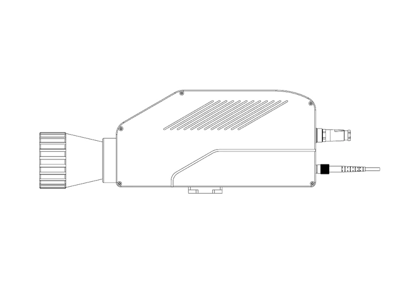 Tête de mesure à fibre professionnelle avec autofocus pour les grandes distances.