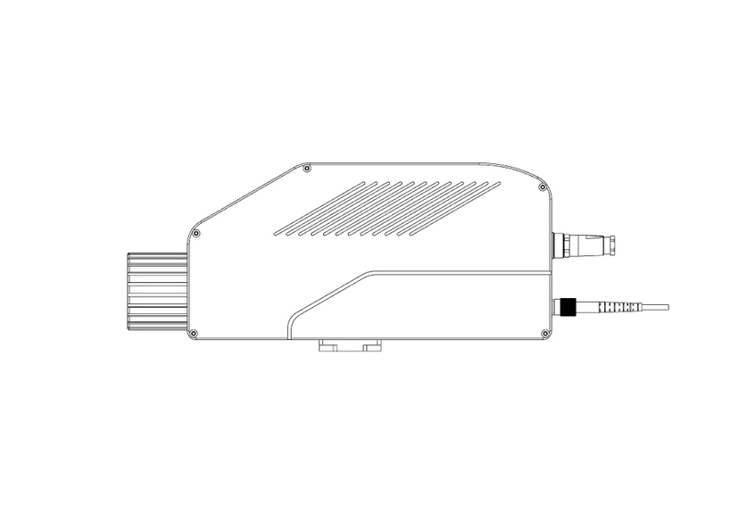 Tête de mesure à fibre professionnelle avec autofocus pour les moyennes distances.