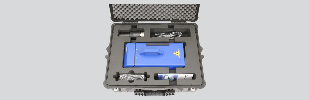 Mallette de transport pour un vibromètre laser.