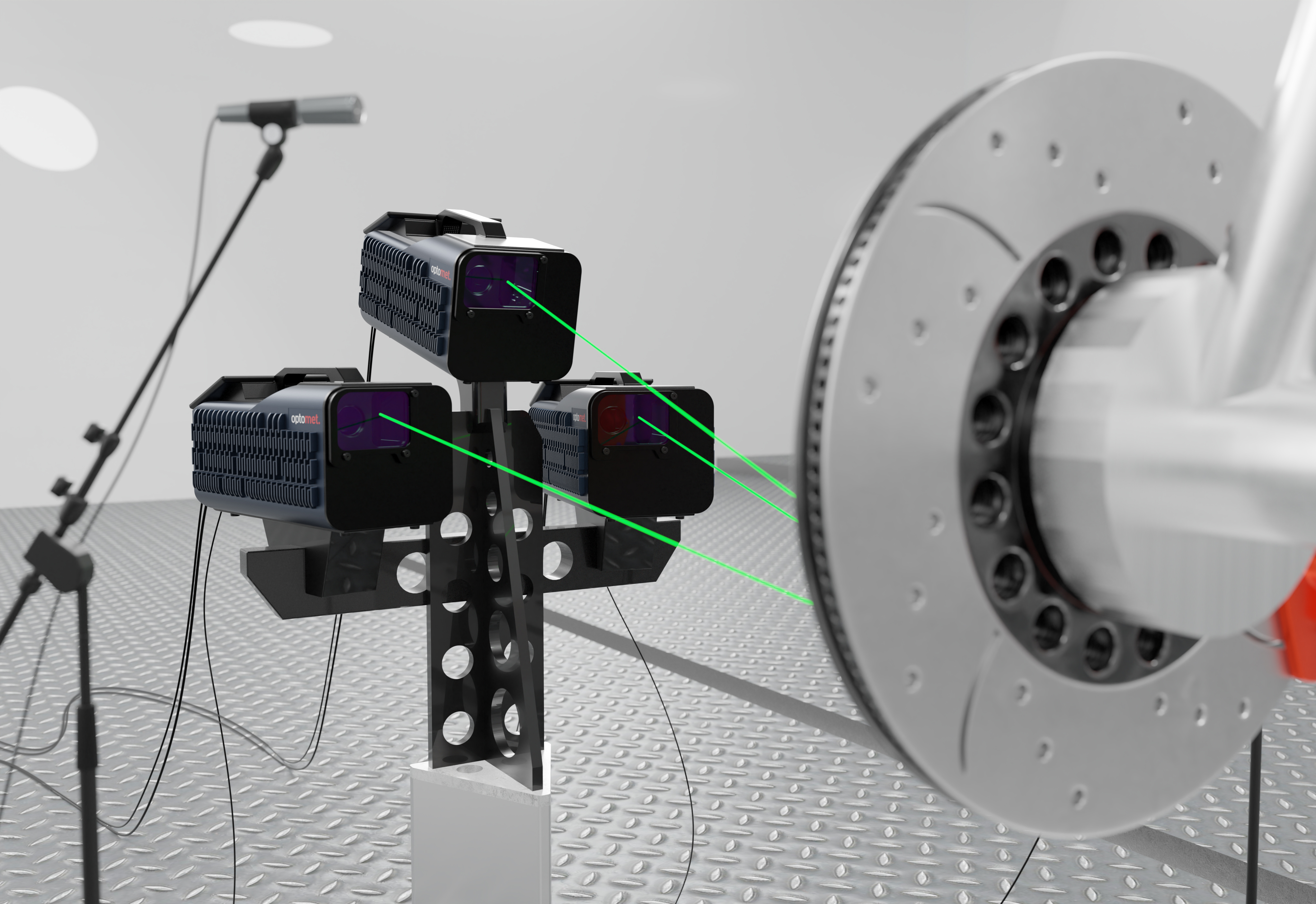 Brake disc 3D scanning laser vibrometry.