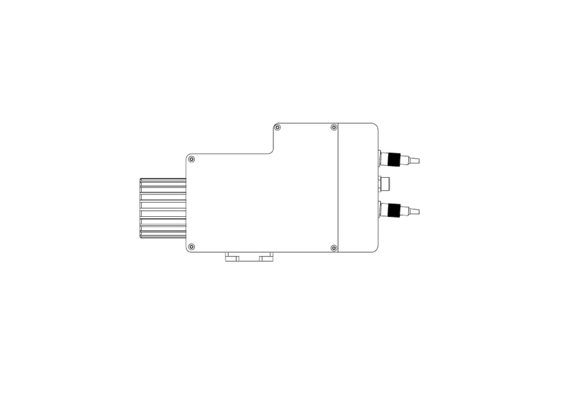 Tête de mesure à fibre avec autofocus pour les moyennes distances.