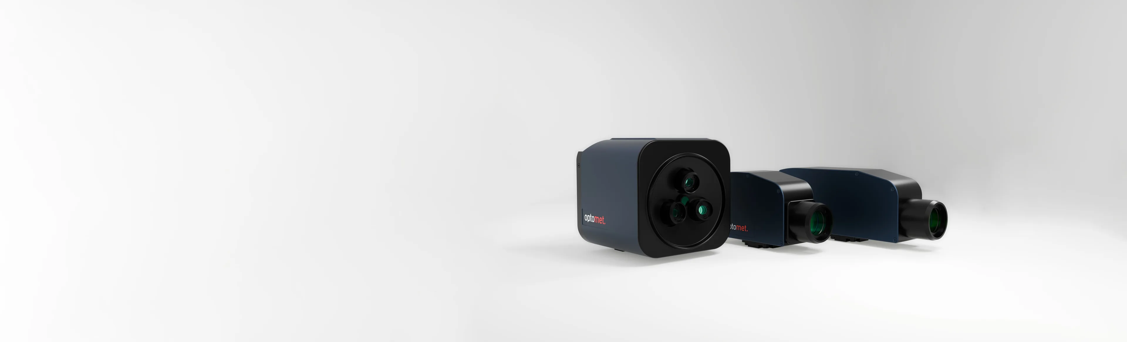 Plusieurs têtes de mesure 3D à fibre optique.