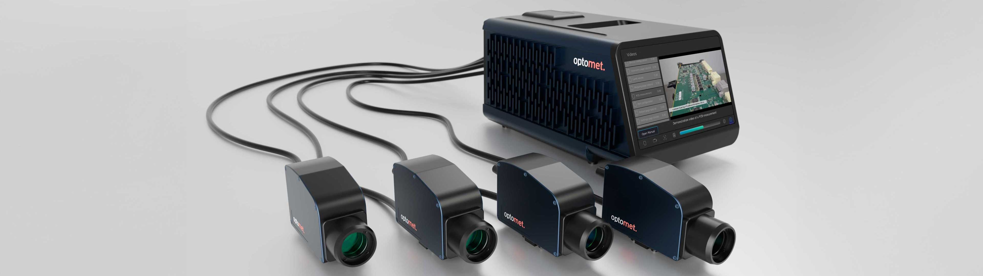 Vibrómetro láser Optomet SMART Multi-Fiber con múltiples cabezales de medición de fibra.