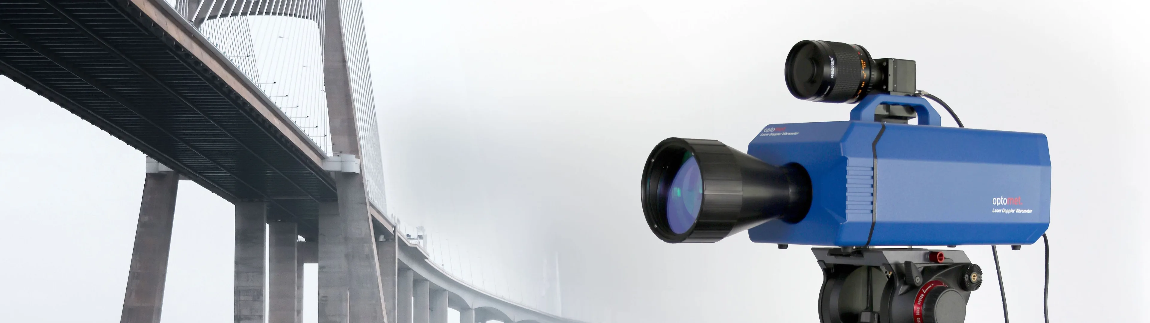 Optomet NOVA Xtra long-distance laser vibrometer for bridge vibration measurement